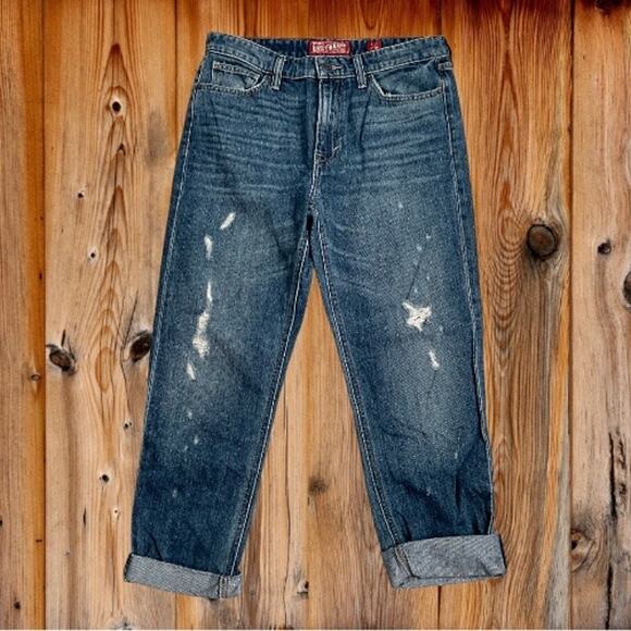 EUC! Vintage Lucky Brand Distressed Boyfriend Jean in Light Wash in Size 2 - Picture 1 of 3